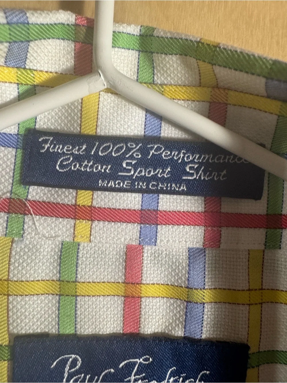 Paul Fredrick Men's 100% Cotton Short-Sleeve Multicolor Windowpane Check Shirt L
